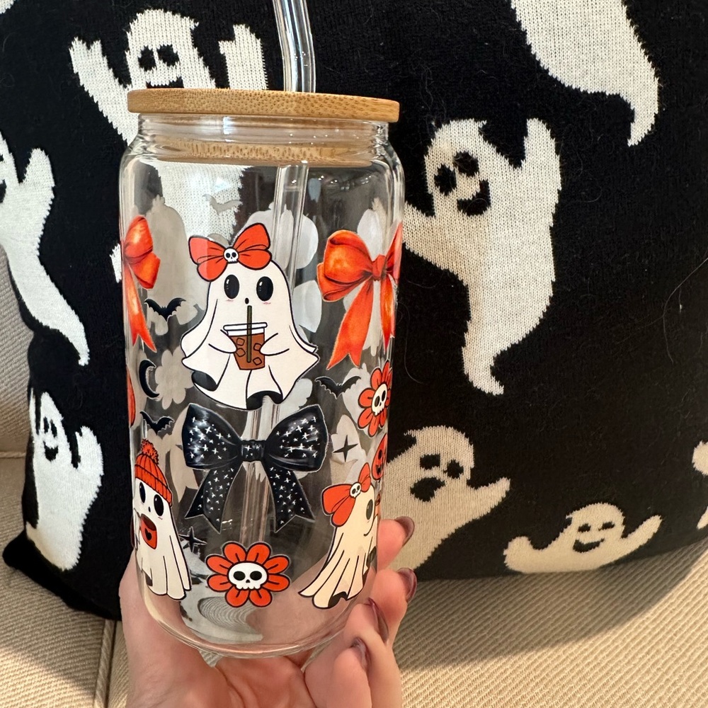 Halloween glass tumbler